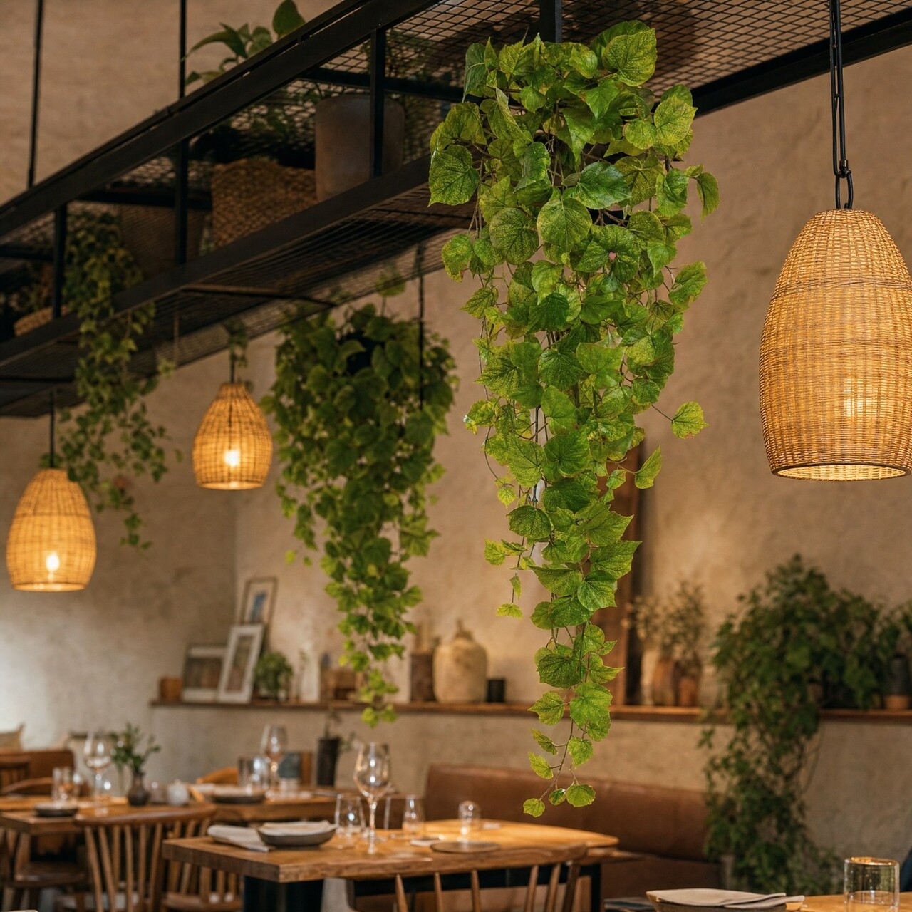 Artificial Populus Hangingplant 80 cm