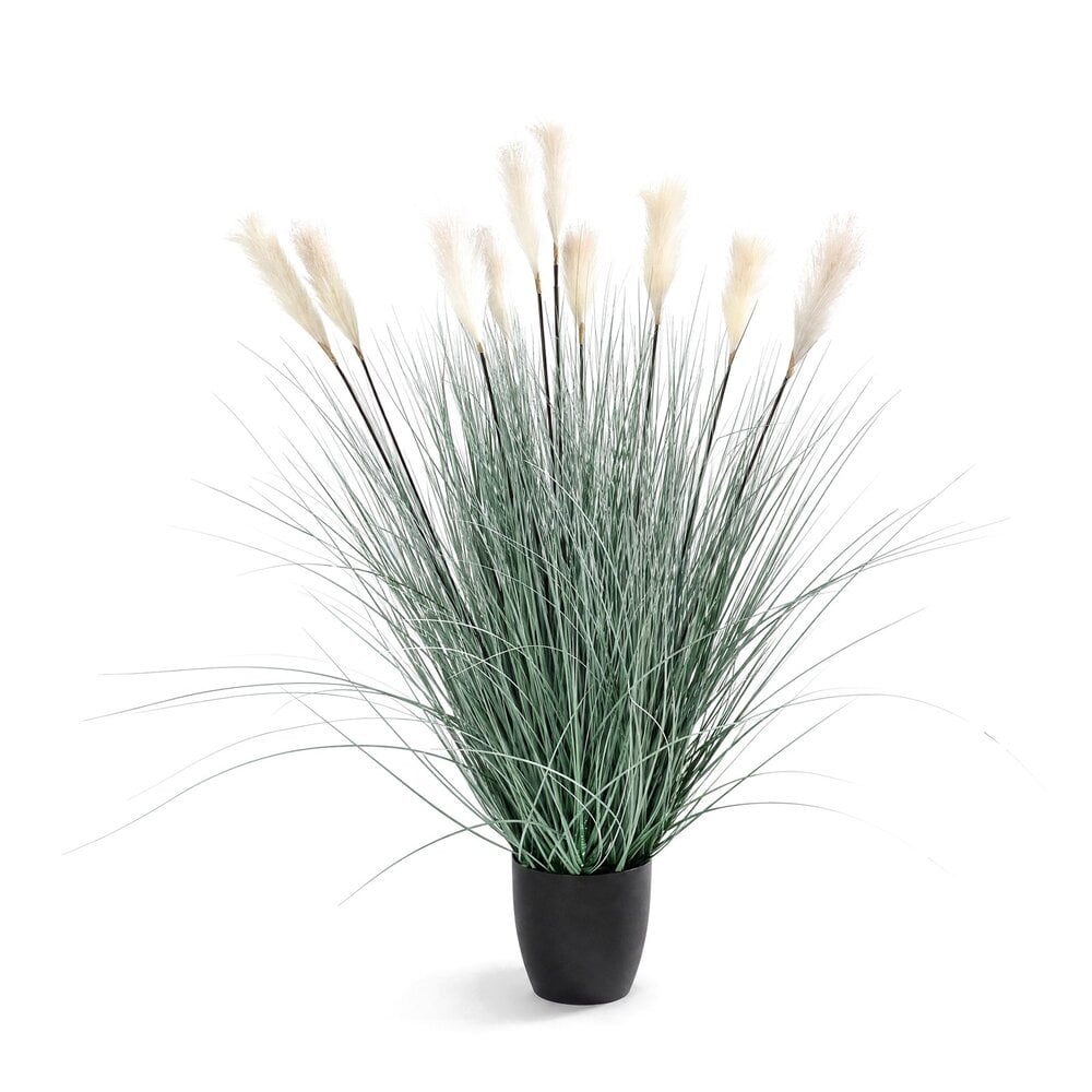 Coolplant Schilfgras Kunstpflanze weiß-grau 137 cm