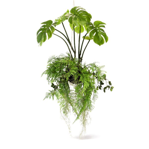 Coolplant Varen en Monstera kunsthangplant 95 cm