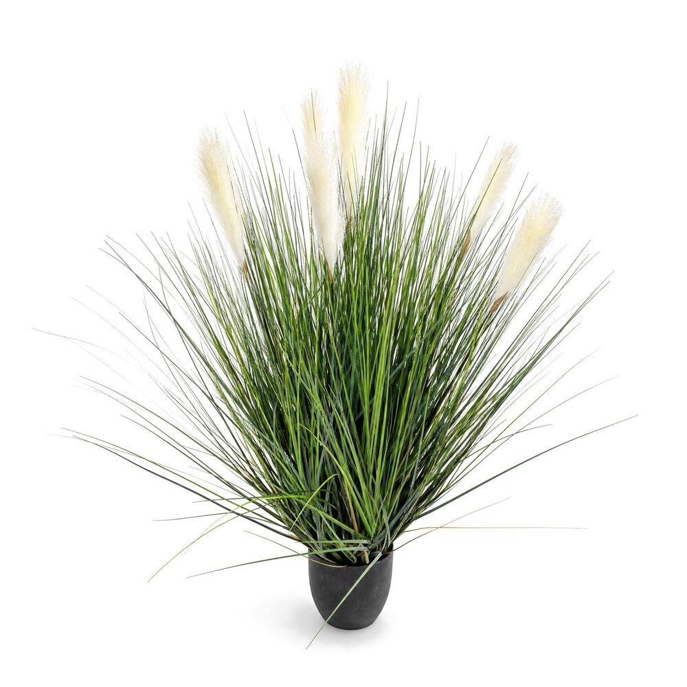 Coolplant Rietgras kunstplant wit 110 cm