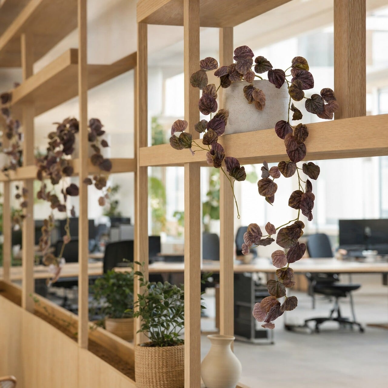 Peperomia kunstguirlande bordeaux 180 cm