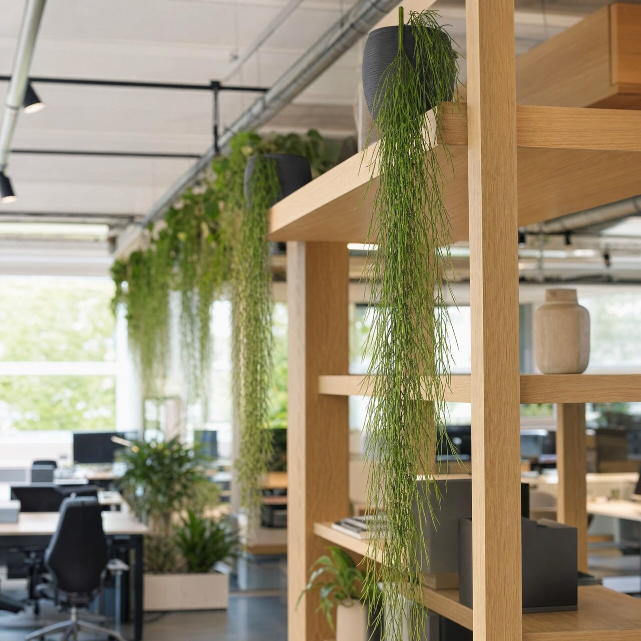 Bonengras kunsthangplant 166 cm – brandvertragend