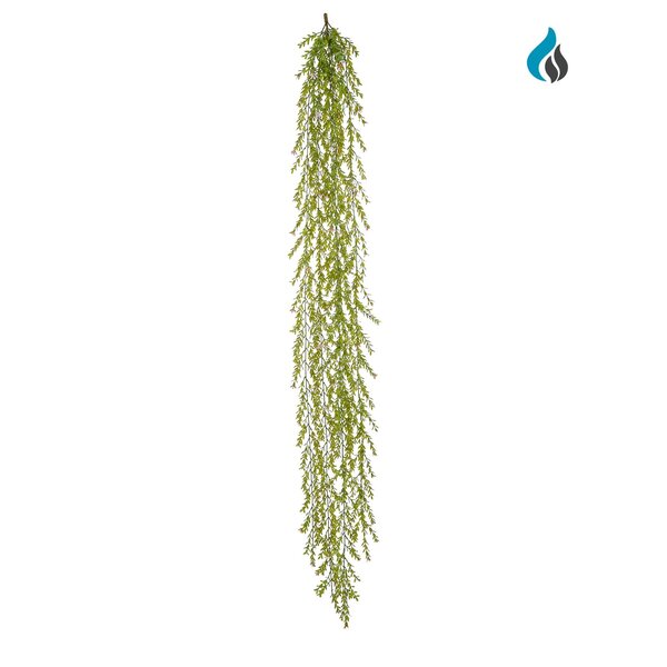 Veervaren kunsthangplant geelgroen 165 cm – brandvertragend