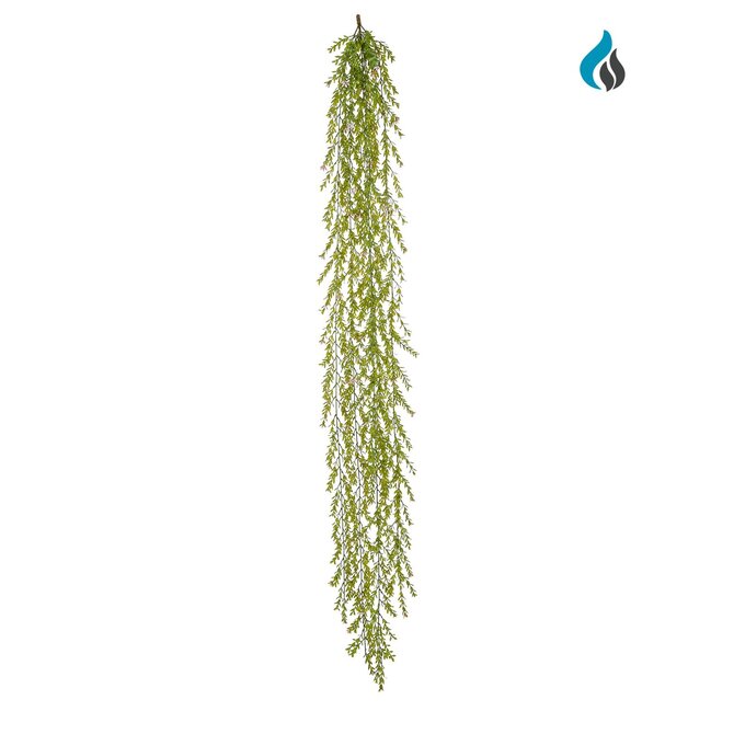 Veervaren kunsthangplant geelgroen 165 cm – brandvertragend