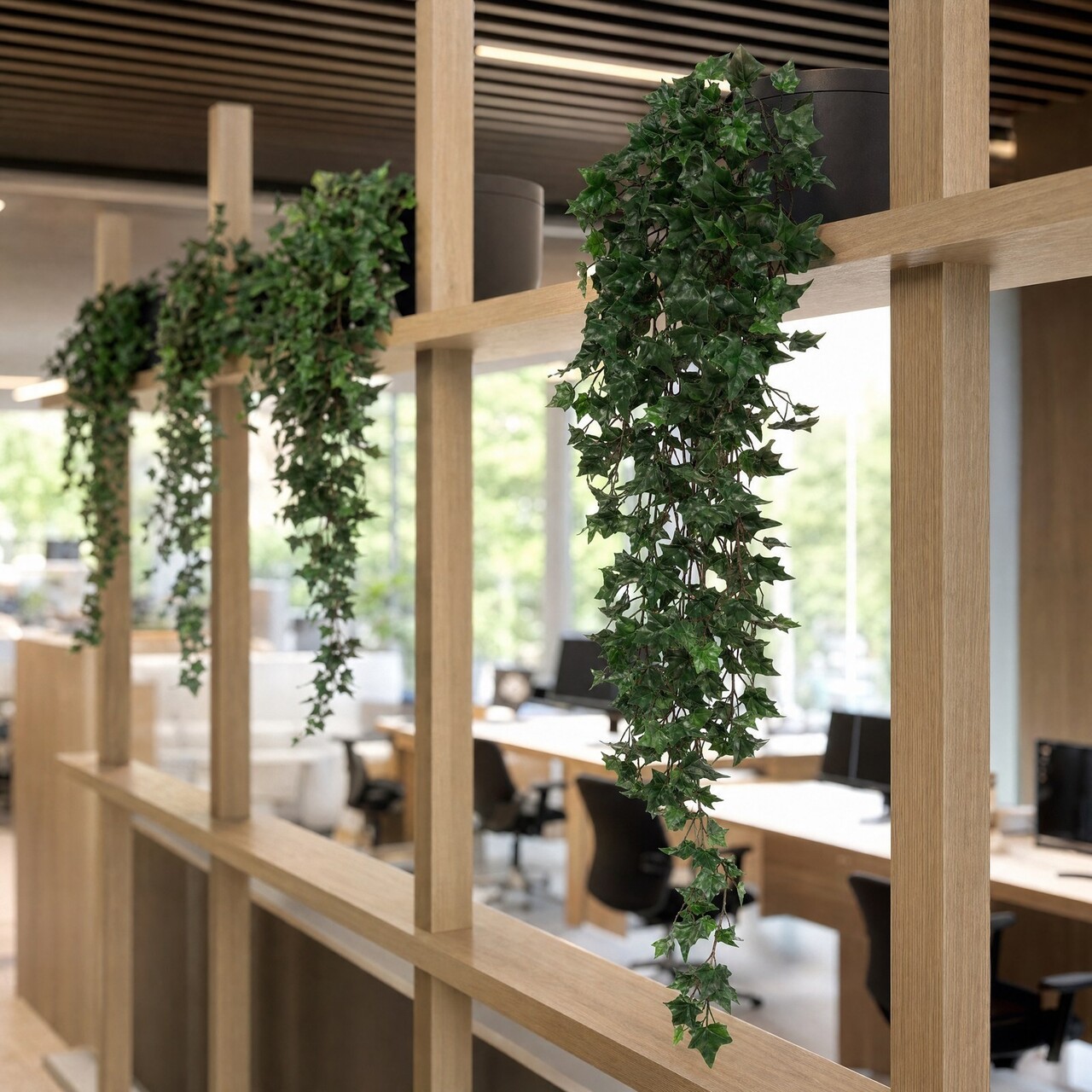 Hedera kunsthangplant groen 85 cm – FR & UV-bestendig