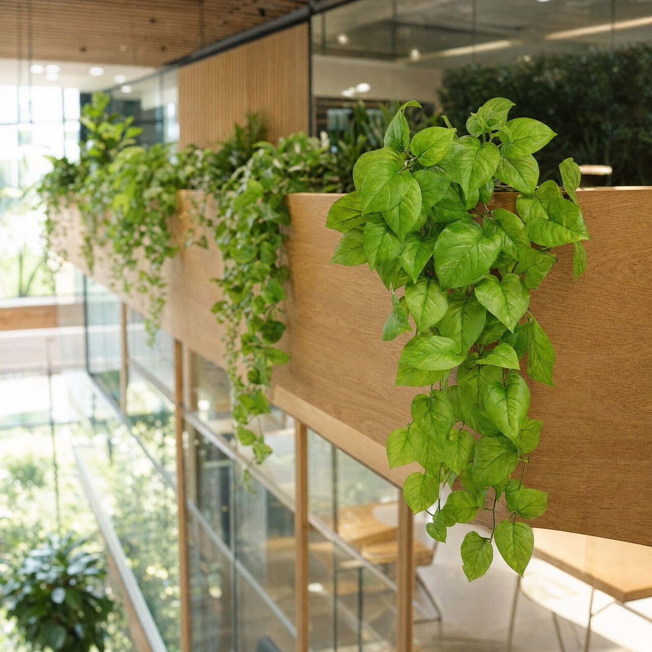 Pothos kunsthangplant lichtgroen 51 cm – brandvertragend