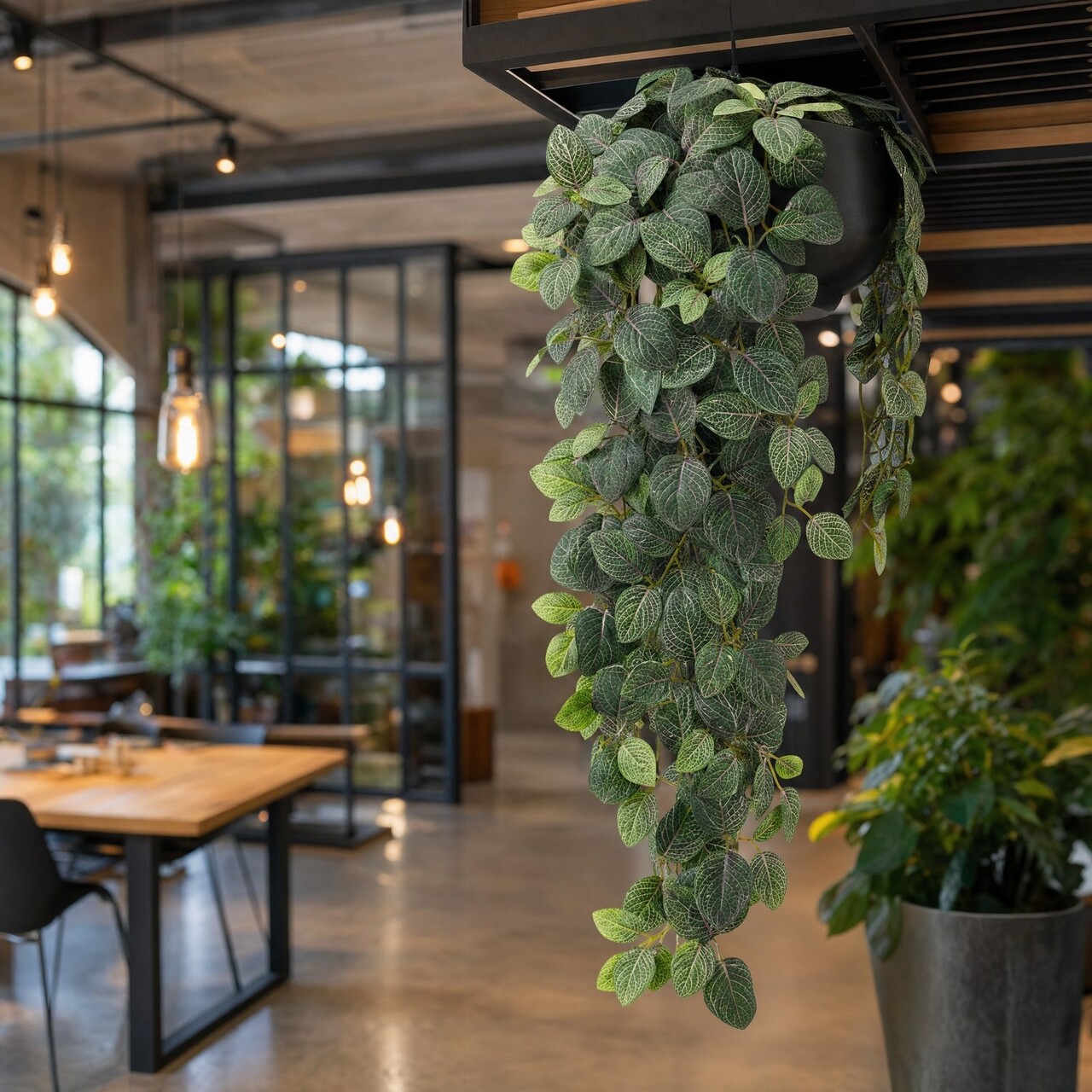 Fittonia Kunsthängepflanze 70 cm – schwer entflammbar