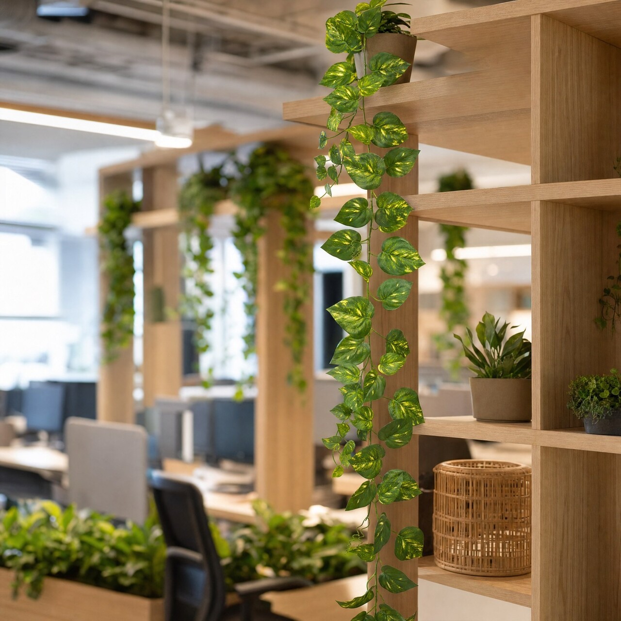 Pothos Kunstgirlande bunt 200 cm – schwer entflammbar