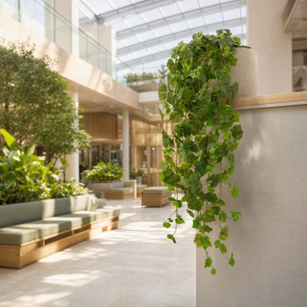 Druivenklimop kunsthangplant 110 cm – brandvertragend