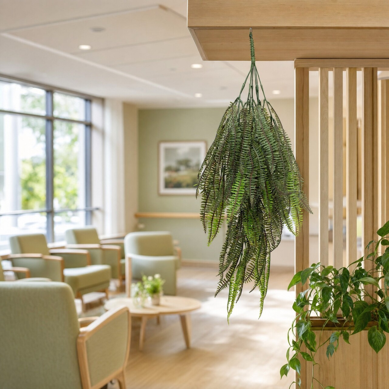 Bostonvaren kunsthangplant groen 75 cm – FR & UV-bestendig