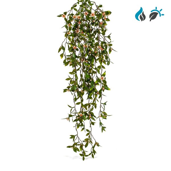 Kunsthangplant bloeiend groen 90 cm – FR & UV-bestendig