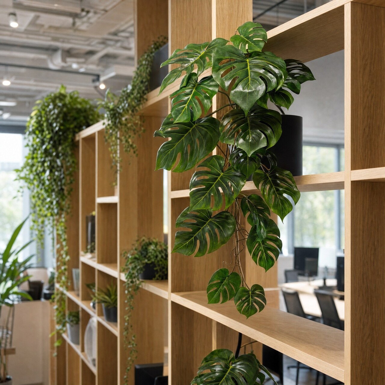 Splitphilodendron kunstslinger 125 cm – brandvertragend
