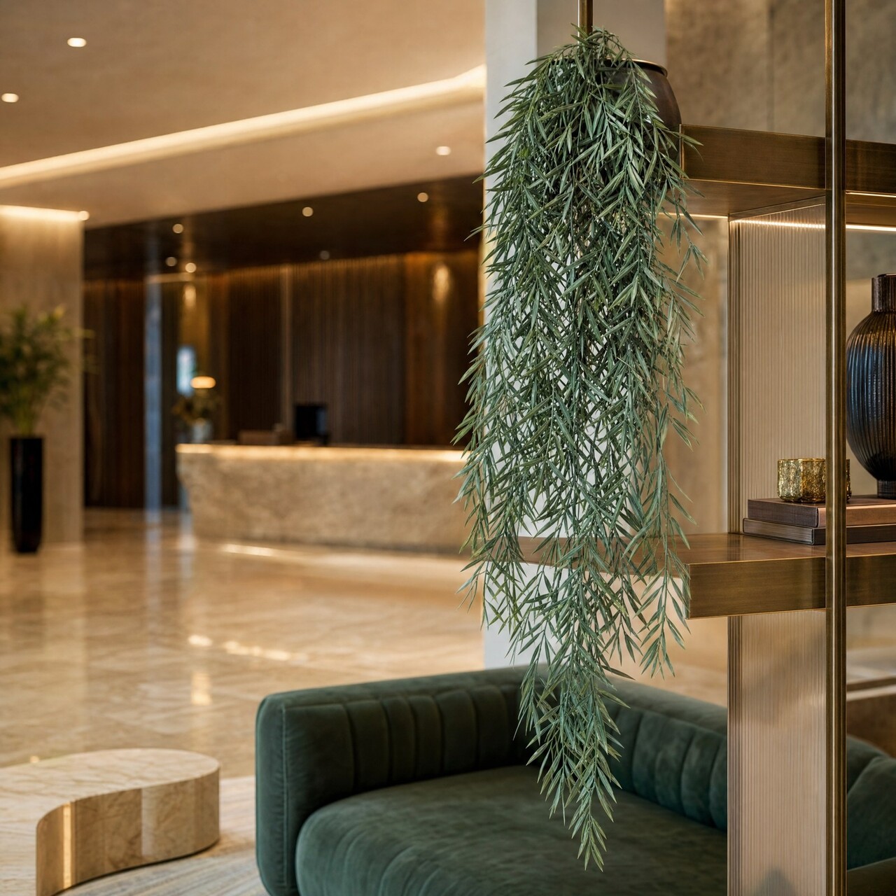Eucalyptus kunsthangplant grijsgroen 91 cm – brandvertragend