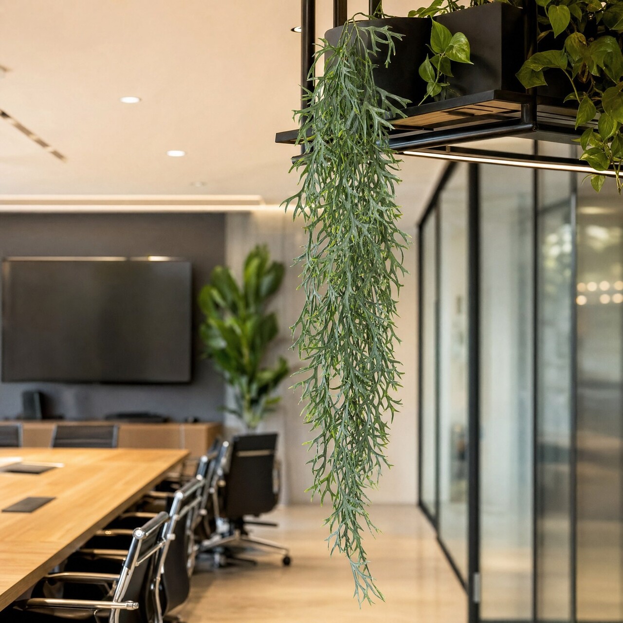 Hertshoorn kunsthanger lichtgroen 106 cm – brandvertragend