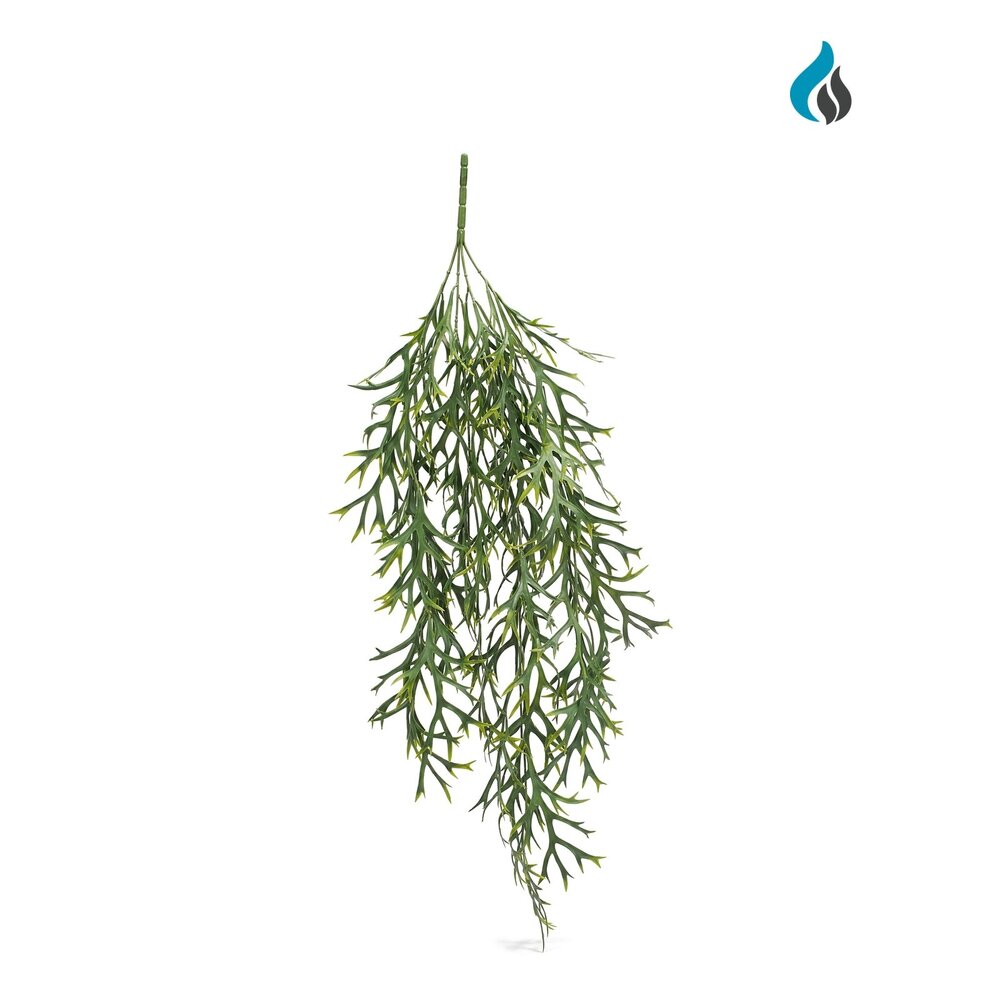 Hertshoorn kunsthangplant lichtgroen 80 cm – brandvertragend