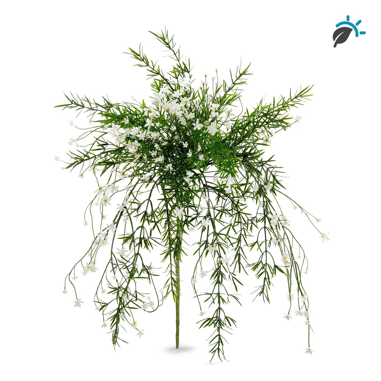 Gipskruid kunsthangplant wit 42 cm – UV-bestendig