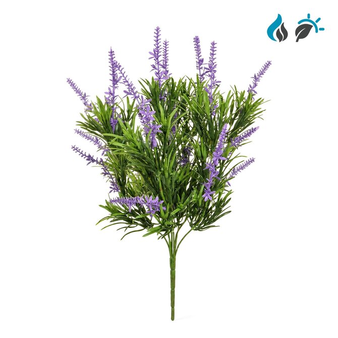 Lavendel kunstboeket paars 46 cm – FR & UV-bestendig