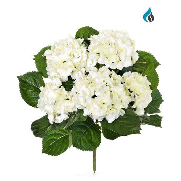 Hortensia kunstboeket crème 45 cm – brandvertragend