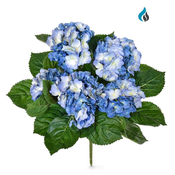 Hortensia kunstboeket blauw 45 cm – brandvertragend