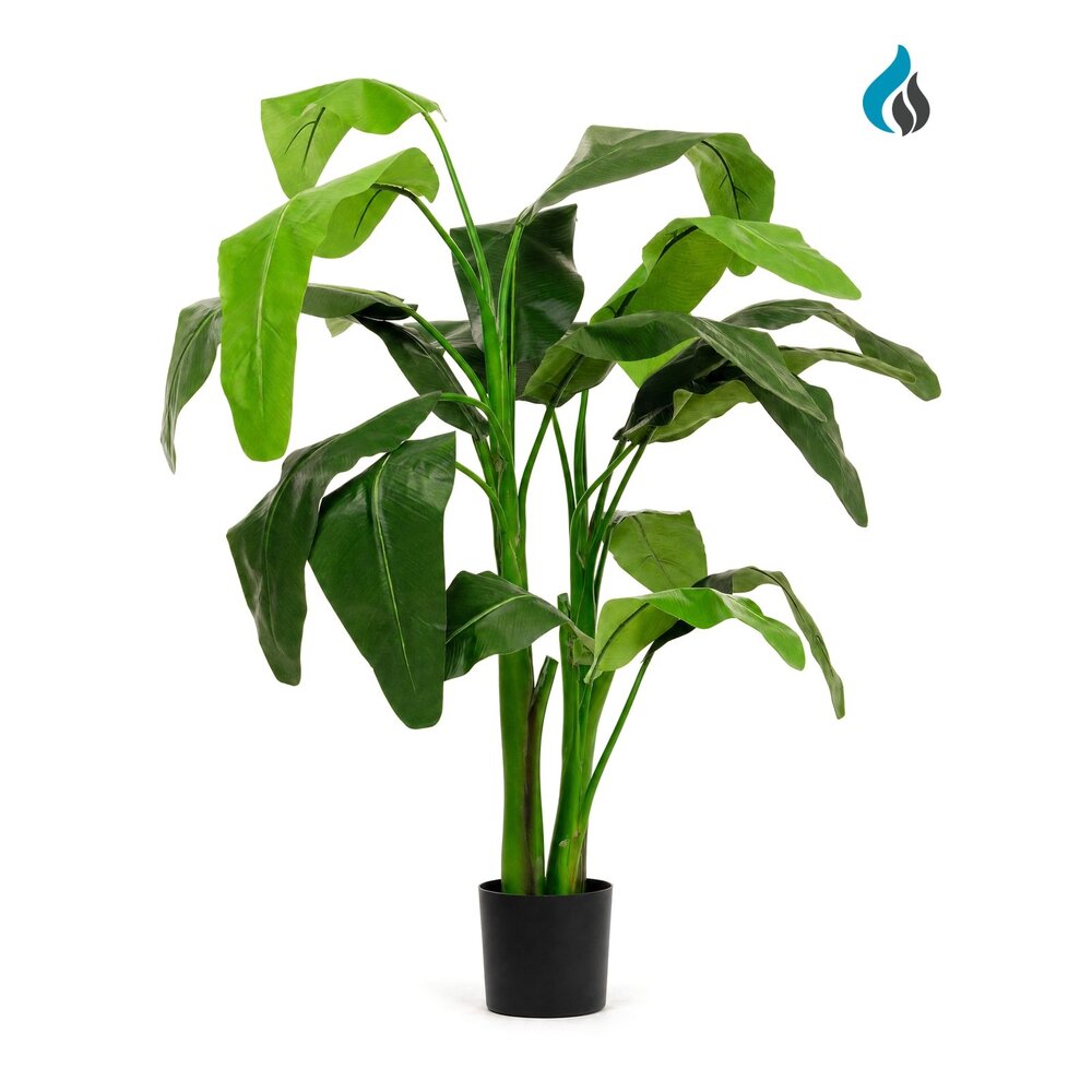 Bananenplant kunstplant 125 cm – brandvertragend