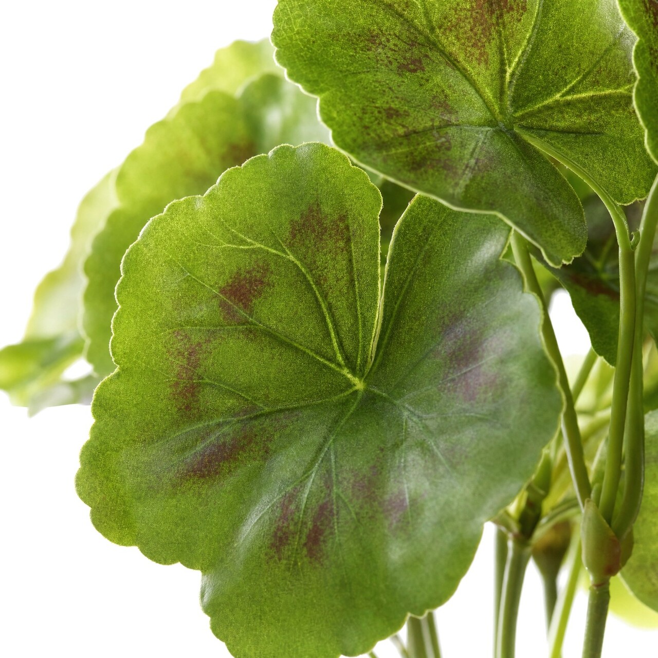 Geranium kunstboeket perzik-wit 23 cm – brandvertragend