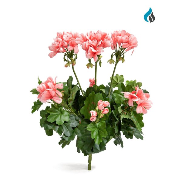 Geranium kunstboeket roze 38 cm – brandvertragend