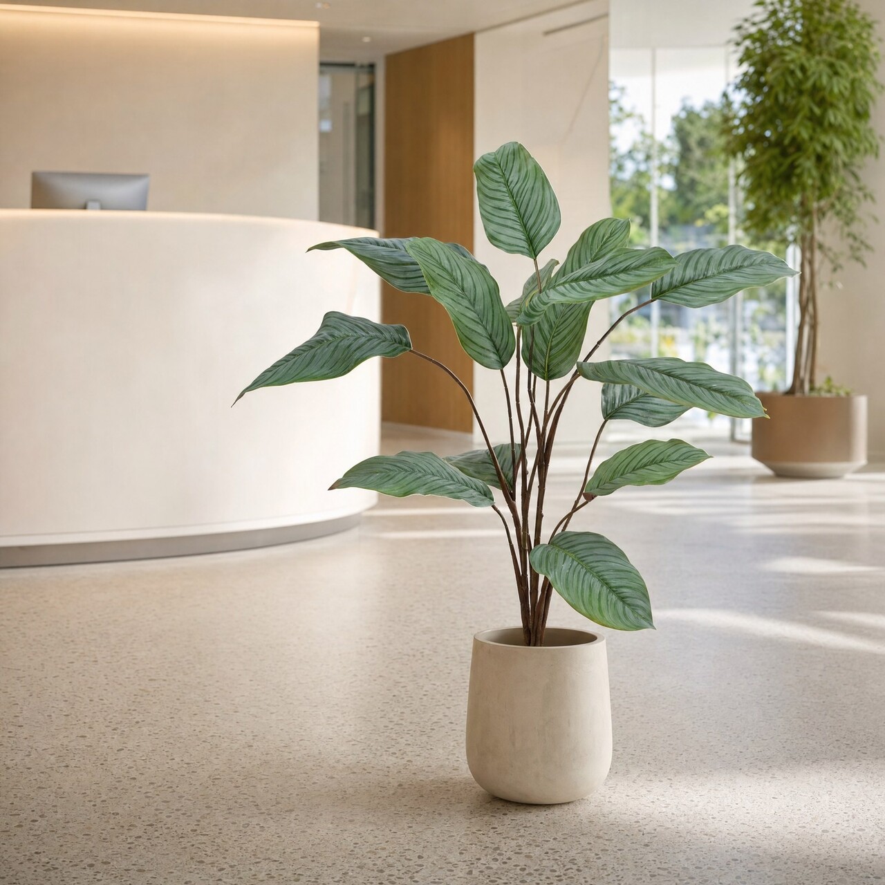 Calathea-Kunstbukett 112 cm – schwer entflammbar