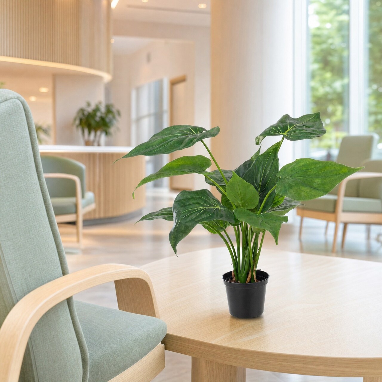 Alocasia Cucullata kunstplant 40 cm – brandvertragend