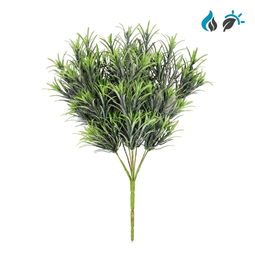 Podocarpus-Kunstbukett grau 42 cm – FR & UV-beständig