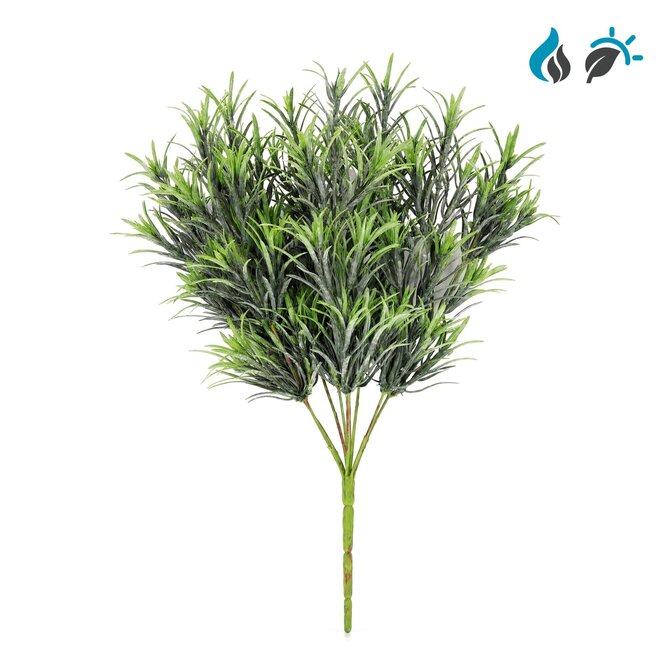 Podocarpus kunstboeket grijs 42 cm – FR & UV-bestendig