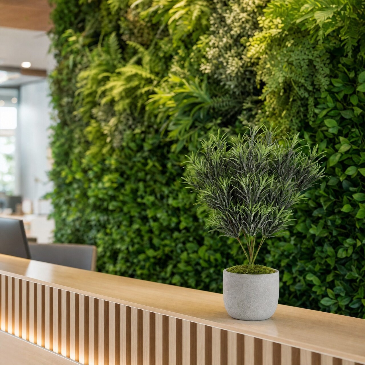 Podocarpus kunstboeket grijs 42 cm – FR & UV-bestendig
