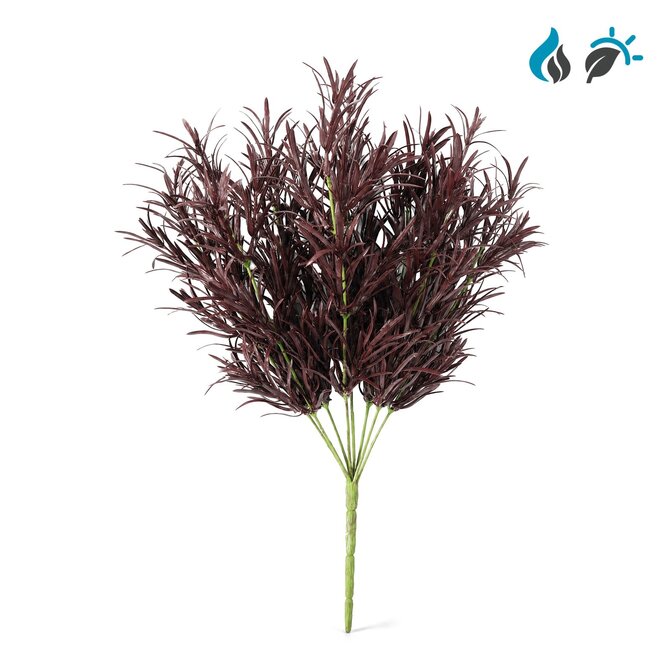 Podocarpus kunstboeket bruin 42 cm – FR & UV-bestendig