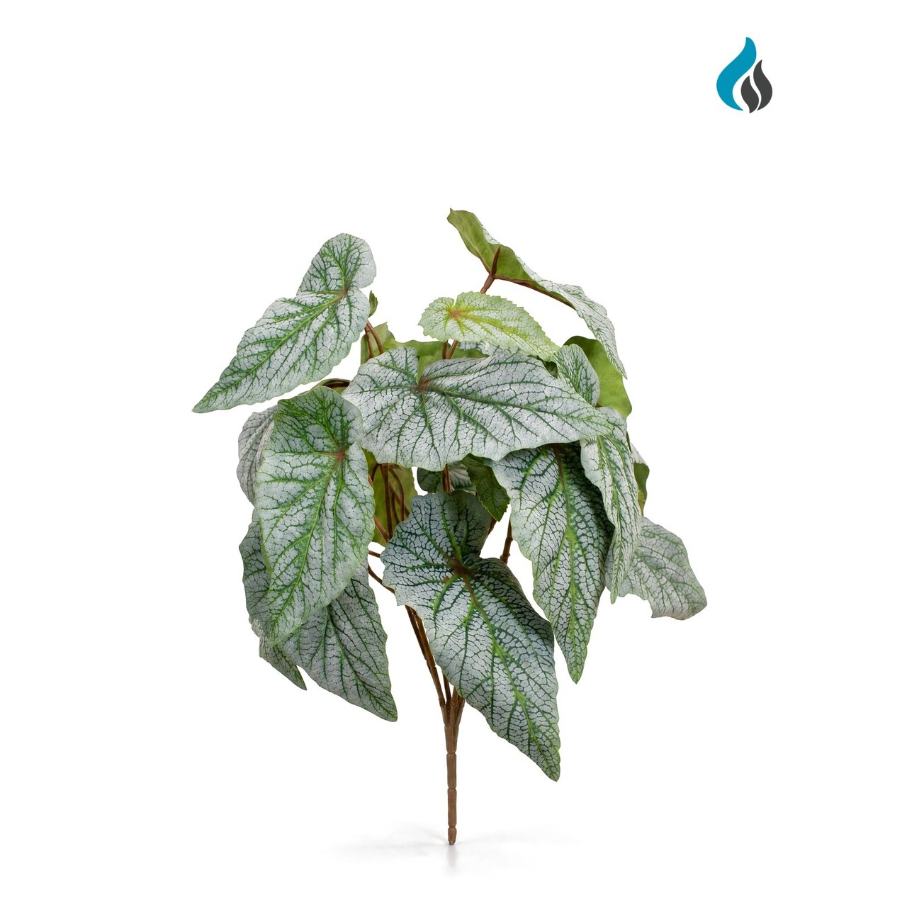 Begonia kunstboeket zilvergroen 33 cm – brandvertragend