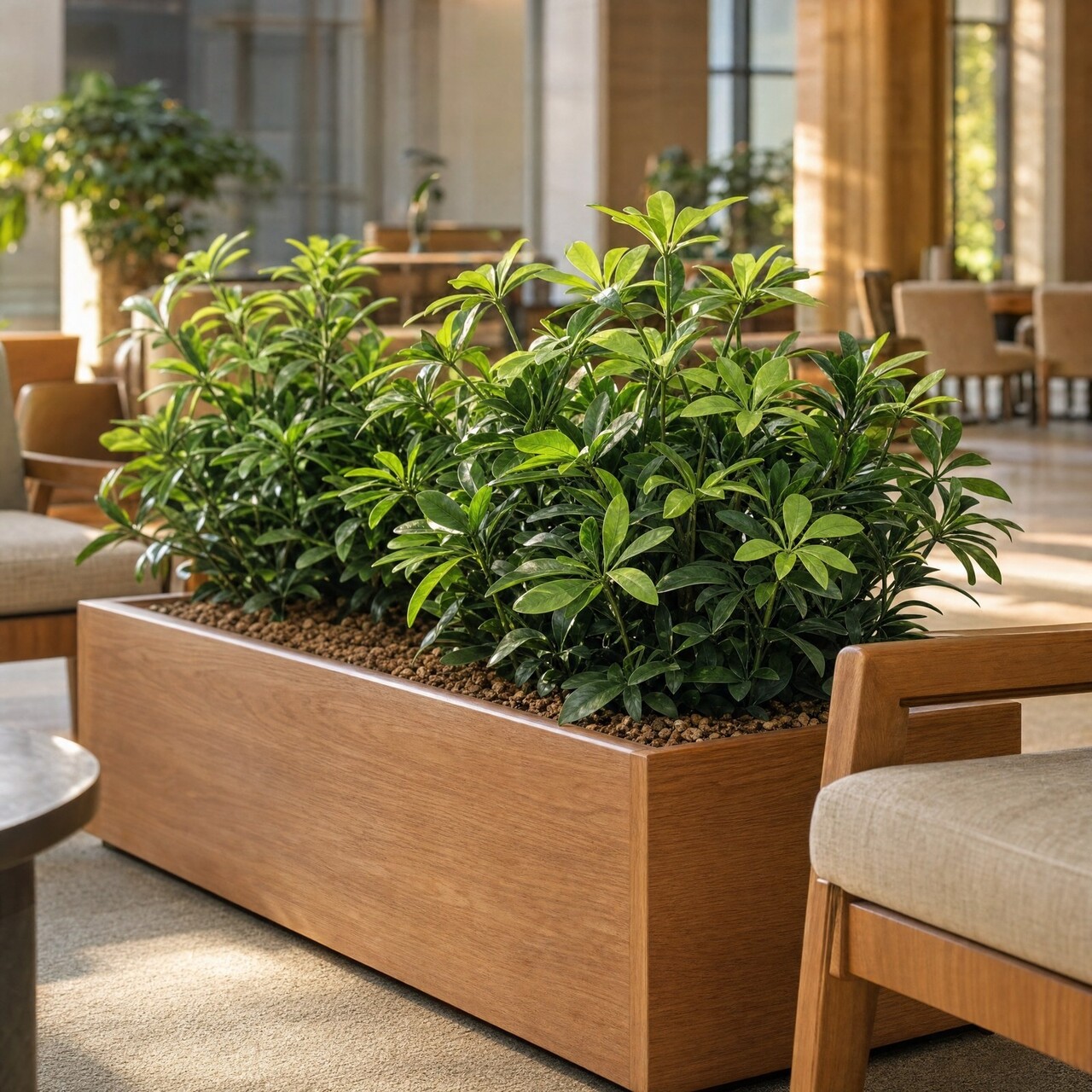 Schefflera kunstboeket groen 48 cm – brandvertragend