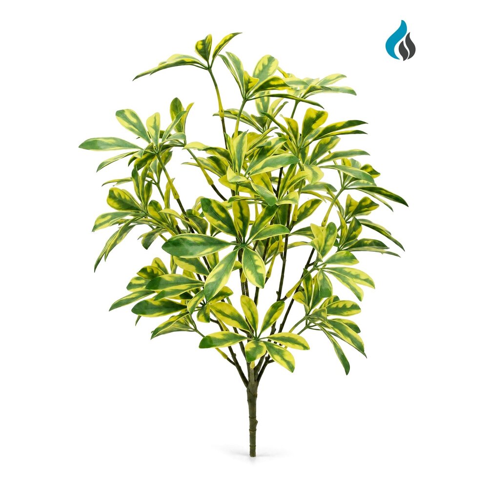Schefflera kunstboeket bont 48 cm – brandvertragend