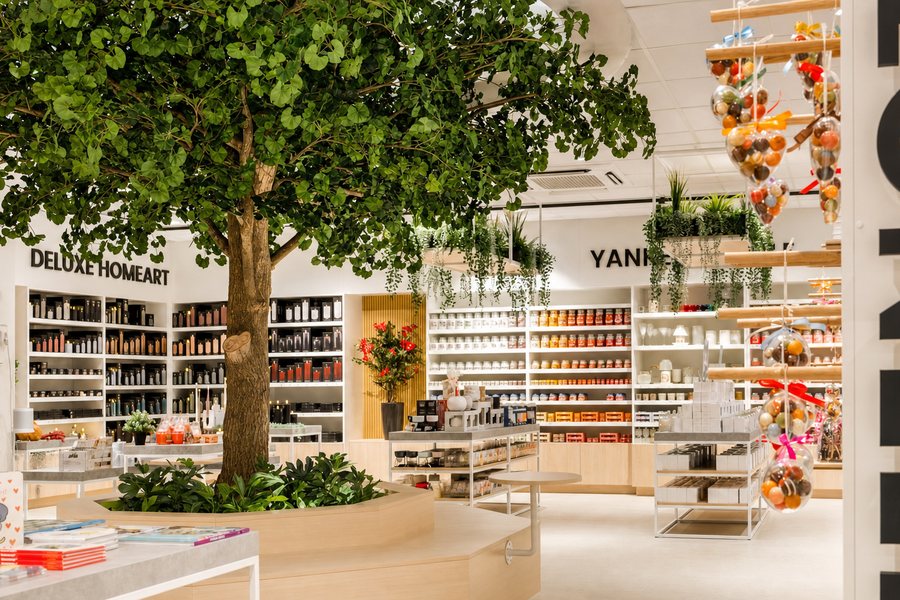 Boom in de winkel