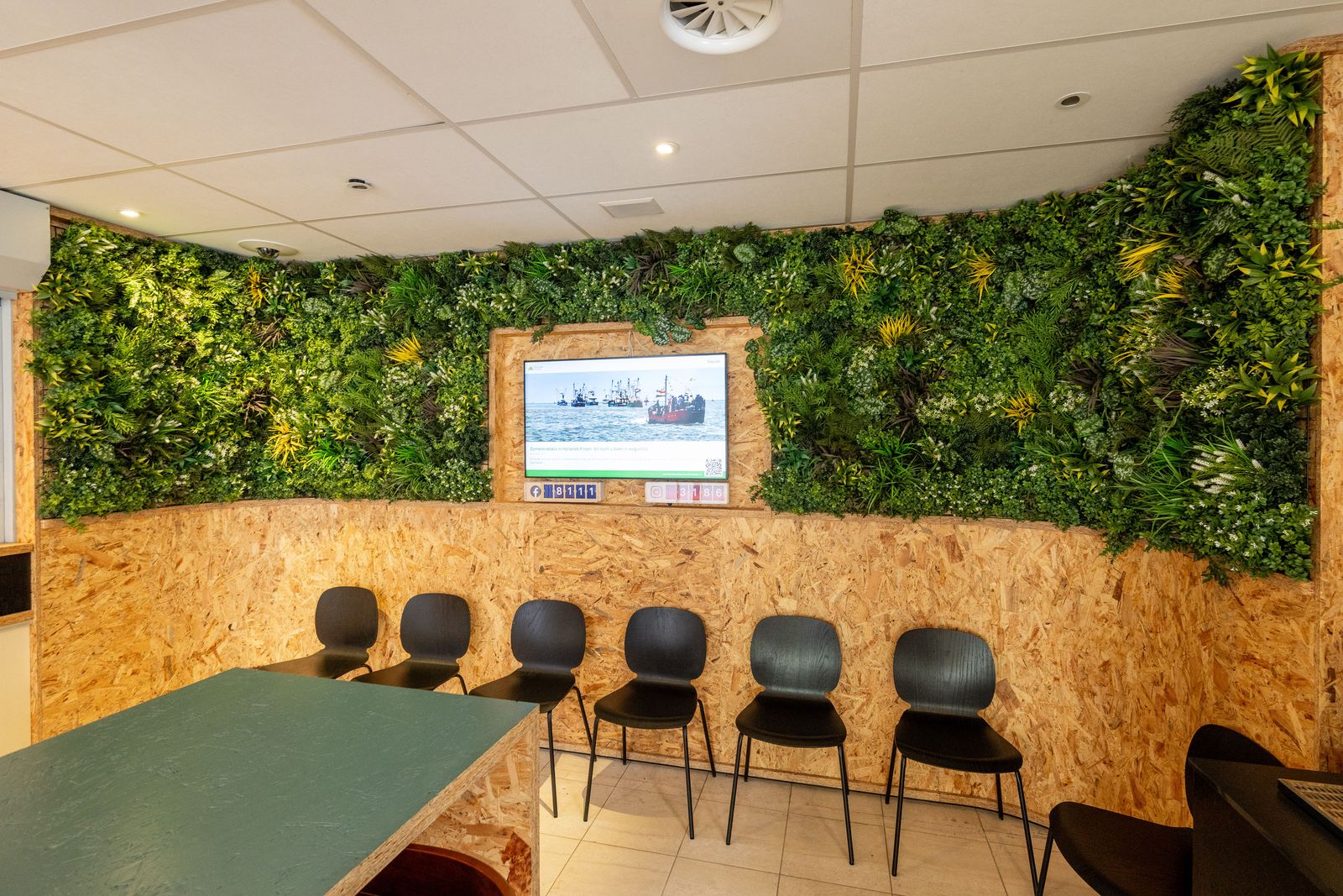 Hollands Kroon: grüne Wand