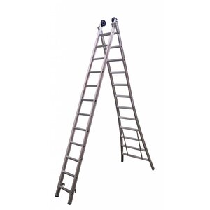 MAXALL® Tweedelige Reformladder 2x7  (max. 4,25 meter werkhoogte)