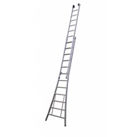 MAXALL® Tweedelige Opsteek Reformladder 2x18 + gevel/toprollen