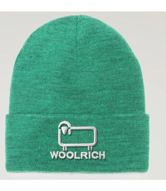 Woolrich Woolrich beanie logo groen