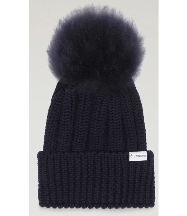 Woolrich POM POM BEANIE Blue