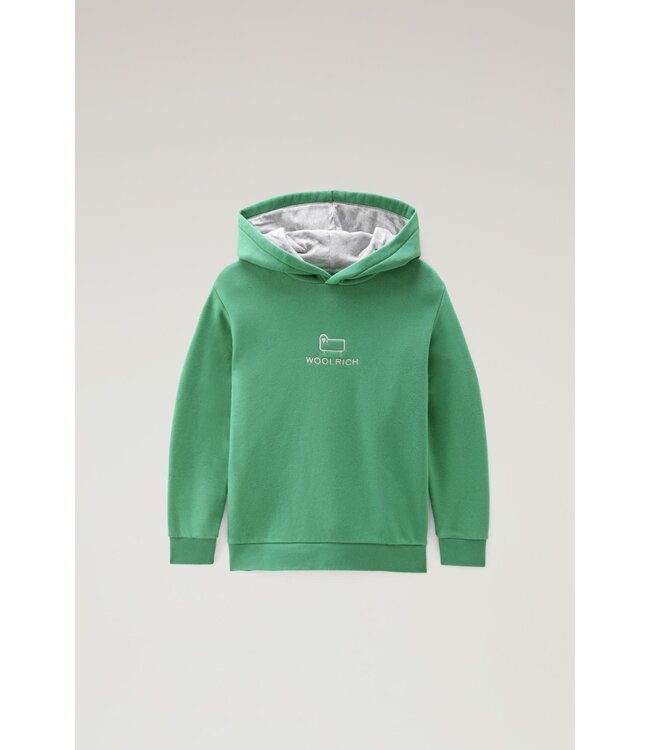 Woolrich Logo hoodie groen