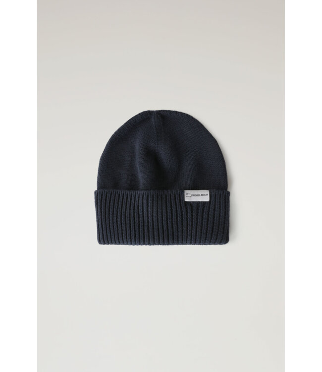 Woolrich Woolrich baby beanie donkerblauw