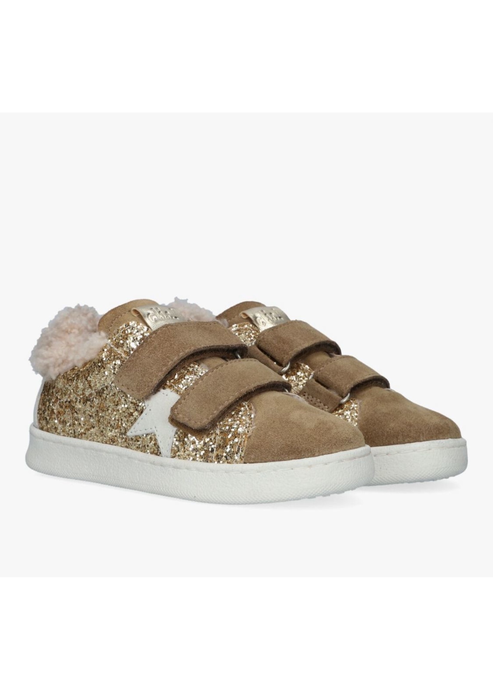 Clic Clic sneakers taupe/goud