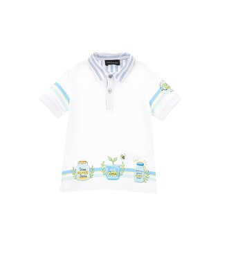 Monnalisa Monnalisa Jongens Polo Wit