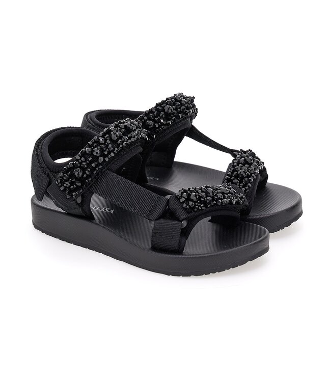 Monnalisa Monnalisa Sandalen Zwart Met Parels