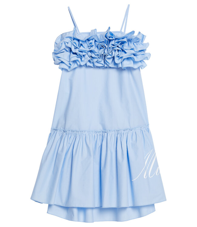 Miss Blumarine Miss Blumarine jurk Met Ruffels Baby Blue