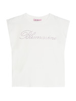 Miss Blumarine Miss Blumarine T-Shirt Wit Met Glitter Blumarine