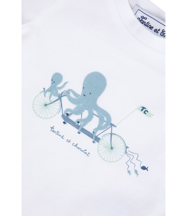 Tartine et Chocolat Tartine et Chocolat T-Shirt Wit/Octopus