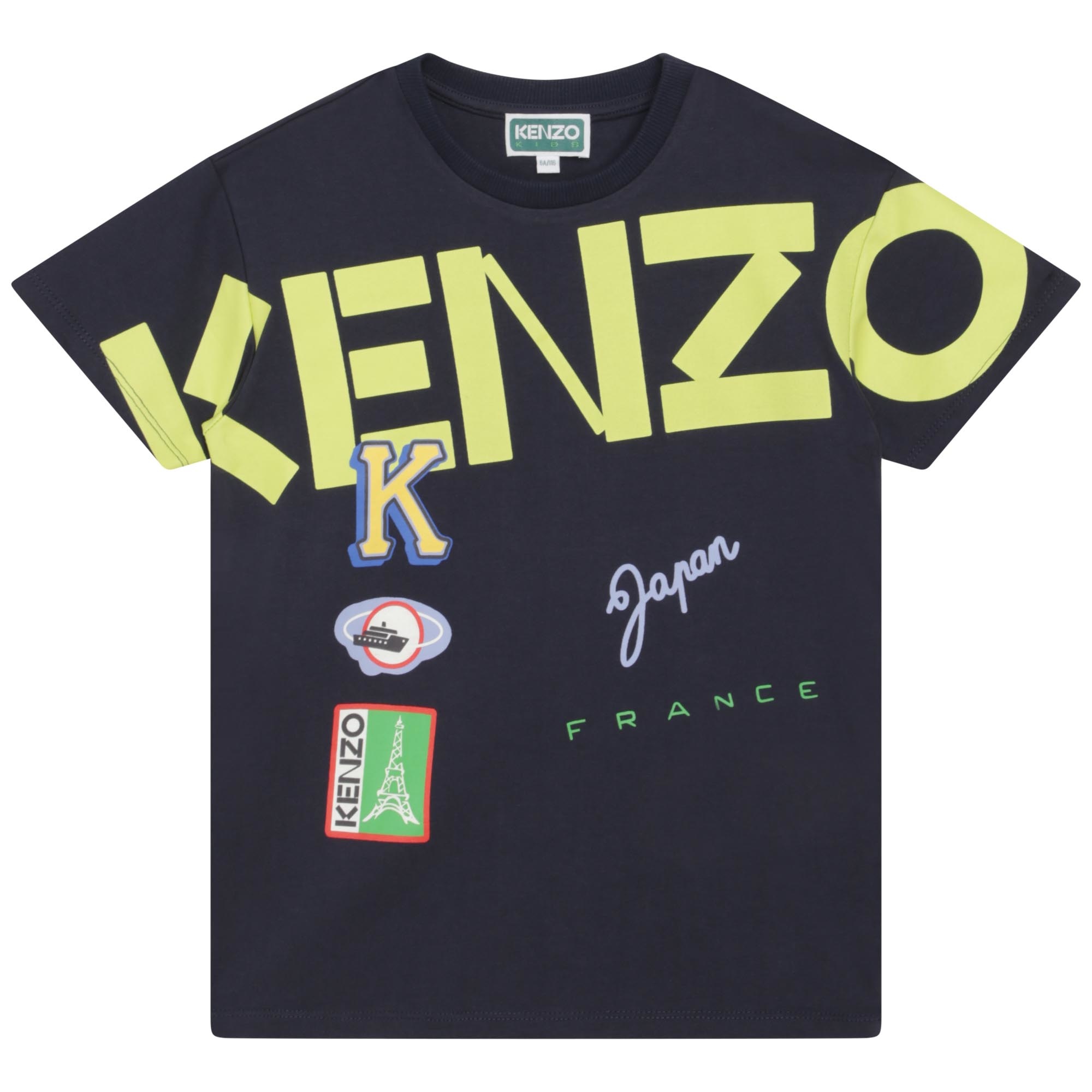 Verouderd Nebu vee Kenzo T-Shirt Donkerblauw Met Groen Logo - OLD SOUTH